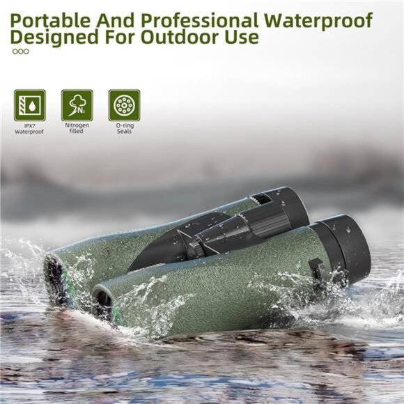 12X50 Professional HD Binoculars for Adults with Phone Adapter, High Power - Picture 5 of 6